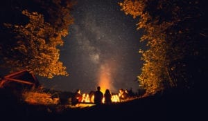 Photo of a Family Enjoying a Bonfire, One of the Best Things to Do in Broken Bow OK