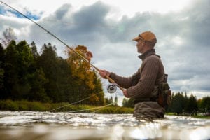 Photo of a Fly Fisherman on a Broken Bow Fishing Trip.