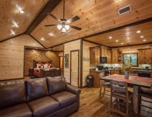 Interior View of One of Our Broken Bow Honeymoon Cabins.