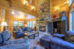 The interior of Creekside Lodge, a pet friendly cabin rental in Broken Bow