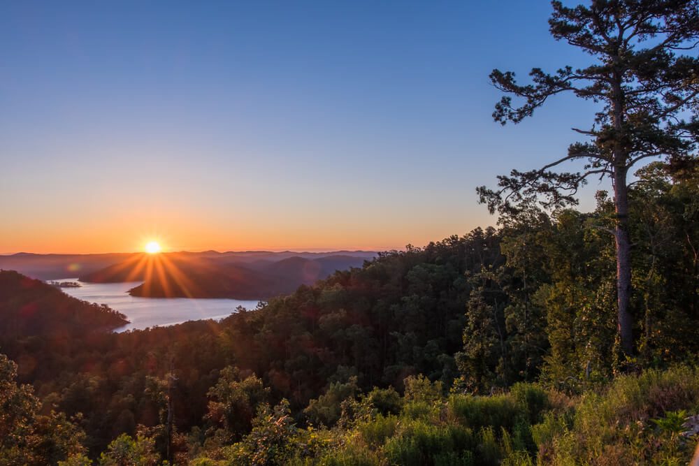 View from Beavers Bend State Park, one of the top things to do in Broken Bow this Labor Day weekend