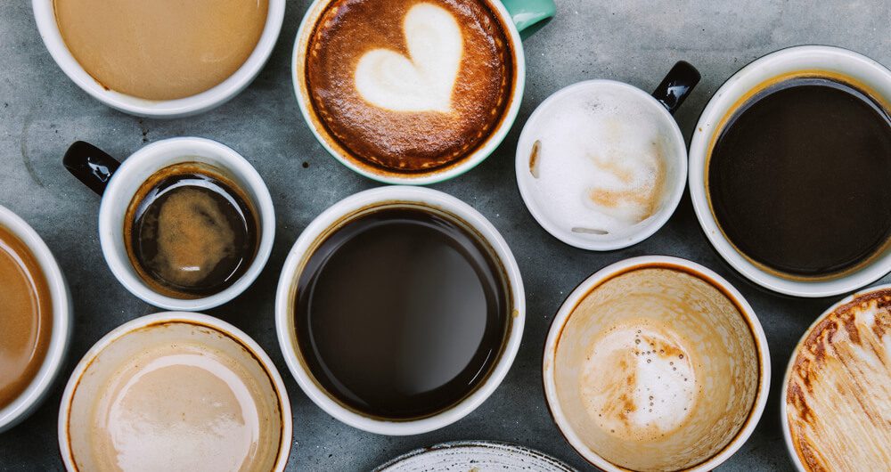 A variety of coffees on display at a Broken Bow coffee shop